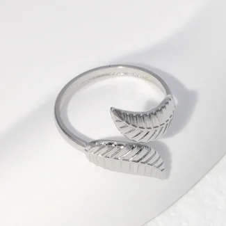 LEAF RING SILVER