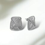 EARRING SHIELD SILVER