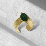 “GREEN STONE” RING GOLD