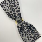 Χειροποίητη κορδέλα “ANIMAL PRINT GREY”