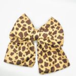 BOW HAIR CLIP “COW BROWN”