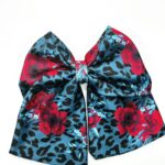BOW HAIR CLIP “BLUE ANIMAL ROSE”