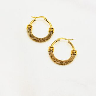 MESH EARRINGS GOLD