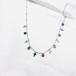CROSS CRYSTALS NECKLACE SILVER