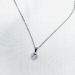 CRYSTAL HEART NECKLACE SILVER