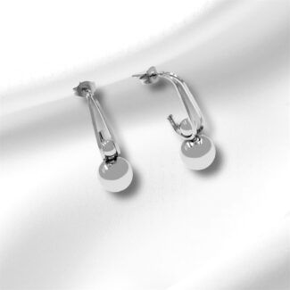 MARBLES EARRINGS SILVER