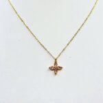 PINK CROSS NECKLACE GOLD