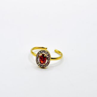 RED CRYSTAL RING GOLD