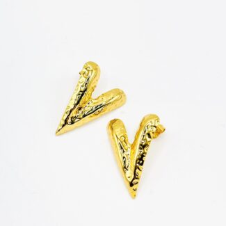 HAMMERED HEART EARRINGS