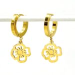 FLOWER EARRINGS GOLD