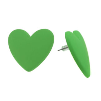 GREEN HEART EARRING