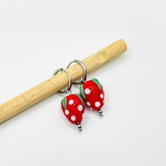 STRAWBERRY EARRINGS – SILVER